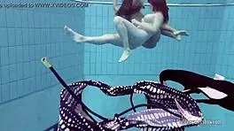 katrin and lucy, those underwater babes, bathing and shaving in the shower!