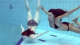 katrin and lucy, those underwater babes, bathing and shaving in the shower!