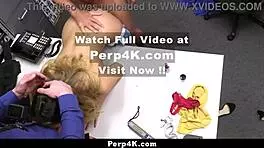 Shoplifter Teen 18+ Surrenders to Perv Security Guard for Freedom in Hardcore Action - Perp4k
