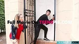 I see Willow Winters get her first creampie in neighbor's house