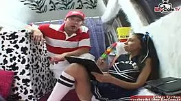 Petite teen with small tits gets picked up for car fuck 😏