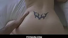 Big tits redhead stepmom fucks me while stepdad's away