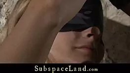 Delicious blonde tied up and fucked hard in lingerie, oh my!