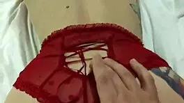 Stepdaughter deepthroats cock in cowgirl and swallows cum!