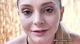 Teen Finishes Workout By Sucking Cock In Micro Bikini Pov