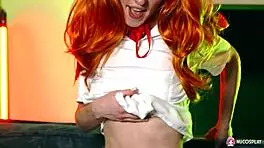 Horny Redhead Stella Bliss Masturbates Solo With Sex Toy In Close-Up