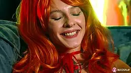 Horny Redhead Stella Bliss Masturbates Solo With Sex Toy In Close-Up