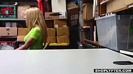 horny thick blonde alexa raye feels intense seduction with security officer's monster cock