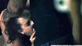 Big breast blonde teen 18+ bound in hairy stockings and bondage at mansion