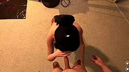 So cute when Amy eats my cum in the house party game!