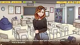 milf teacher shows panties in upskirt scene!