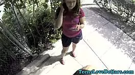 jizzed teen money in outdoor reality