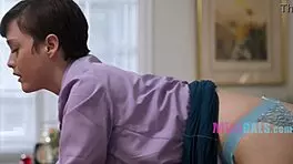 Small Size Seduction Turns Into Office Fuck With Boss and Monster Cock