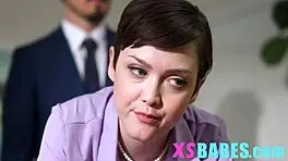 sexual tension builds with my tiny 18+ secretary in stockings at office. she teases me daily