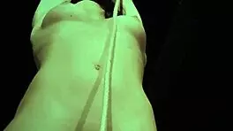 obsessive spanking and bondage for big tits slave with cum in mouth