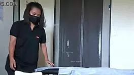 indian teen flashes cock during spa massage