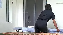 indian teen flashes cock during spa massage