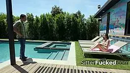 babysitter caught sneaking into the house