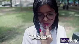 Shy 18-year-old skips class, caught by huge dick stranger!