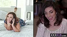 Two horny milfs tease a hot blonde