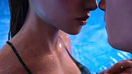 Summer heat gameplay in pool