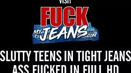 Petite European Teen Takes BBC Deep in Anal with Hard Doggy Action