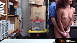 Sporty Ebony Shoplifter Teen 18+ Chick Gets Rough Fucked After Caught