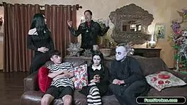 Hey, the Addams family is throwing a wild orgy with old and young teens
