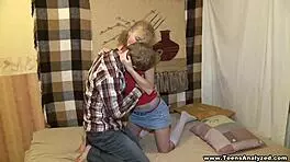 teen gets assfucked and cumshot in anal porn