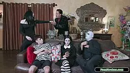 Hey, the Addams family is throwing a wild orgy with old and young teens