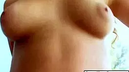 Mae Meyers feels naughty as she blows stepbro in threesome