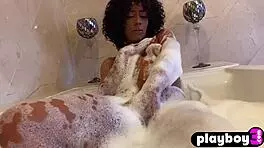 Petite Black Milf Misty Stone Plays With Wet Pussy After Striptease