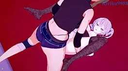 Excellen Browning and Chitose Kisaragi in intense futanari sex?