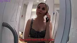 Holy! Fitting Room Sex with Cute Consultant Ends in Cum Swallow