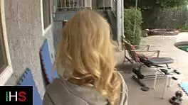 This sexy blonde teen 18+ got her pussy drilled in missionary. Huge cock left a cumshot on her tits.