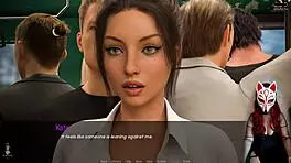 Kate the russian brunette gets groped under her skirt in public college game 😏