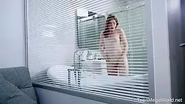 Hey, wanna watch me rub in the bath? Milana Taylor teases her tight shaved slit.