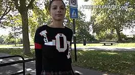 Shy teen tries anal for the first time in casting