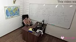 Hidden camera catches guard masturbating in reality