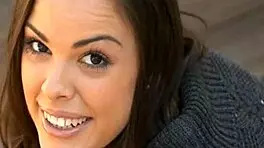 Naughty sweetheart in solo play with dildo