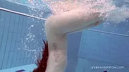 Underwater slut roxalana cheh naked in pool bathing