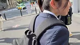 I enjoyed this teen Japanese idol with natural tits, as she gripped my cock instead of the mic and sang on the bed, smiling throughout the cumshot