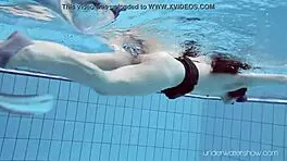 Underwater slut roxalana cheh naked in pool bathing