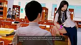 Intense Hentai Anime College Game with Brunette Big Tits and Ass