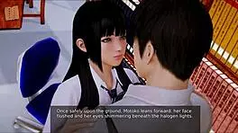 Intense Hentai Anime College Game with Brunette Big Tits and Ass