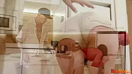 Oh wow, fucking teen Matty like a true badboy with riding, kissing, tattoo, blowjob, shaved doggystyle, and cumshot!