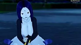 Raven's big thighs tease in the dark forest for JOI and facial 😏