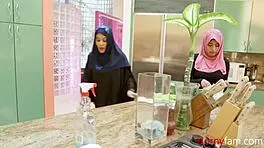 Stepdaughter Ella Knox in Hijab Rides Stepdad's Huge White Cock!