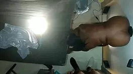 hairy petite ebony pussy gets wild with lesbian play. bbw squirts pee in cute asian action!