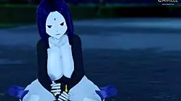 Raven's big thighs tease in the dark forest for JOI and facial 😏